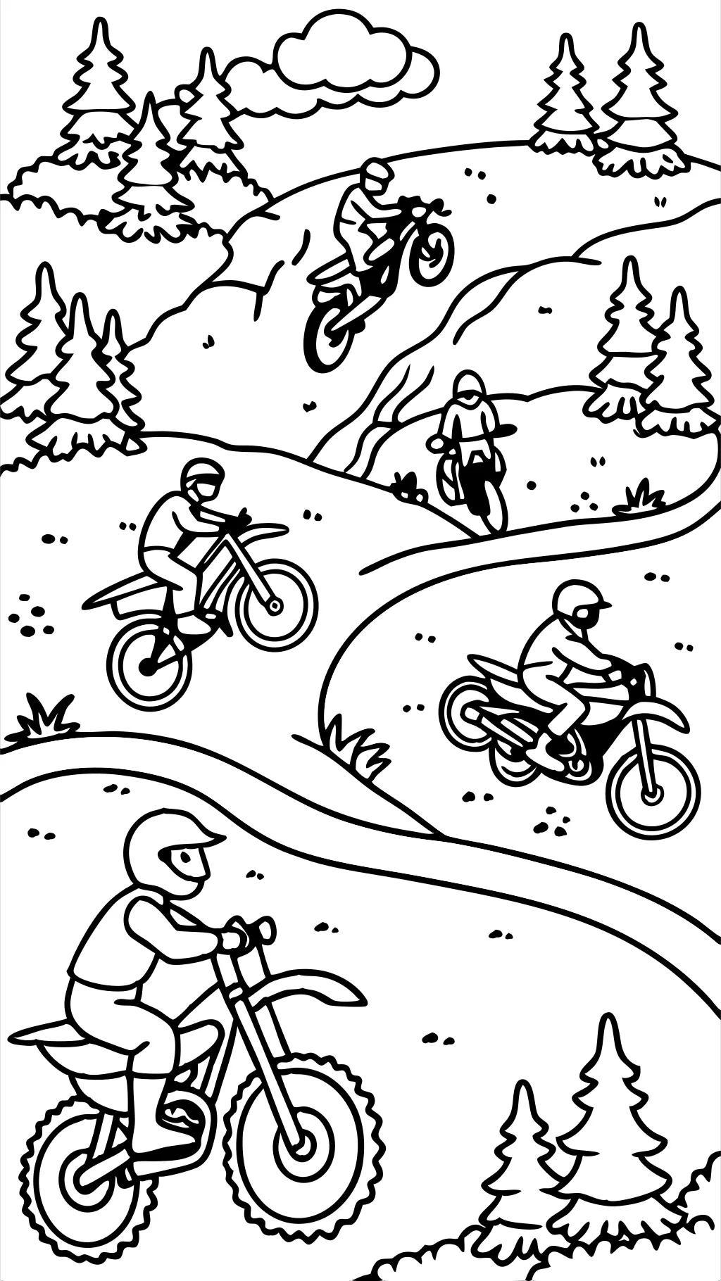 coloriages de vélos de saleté